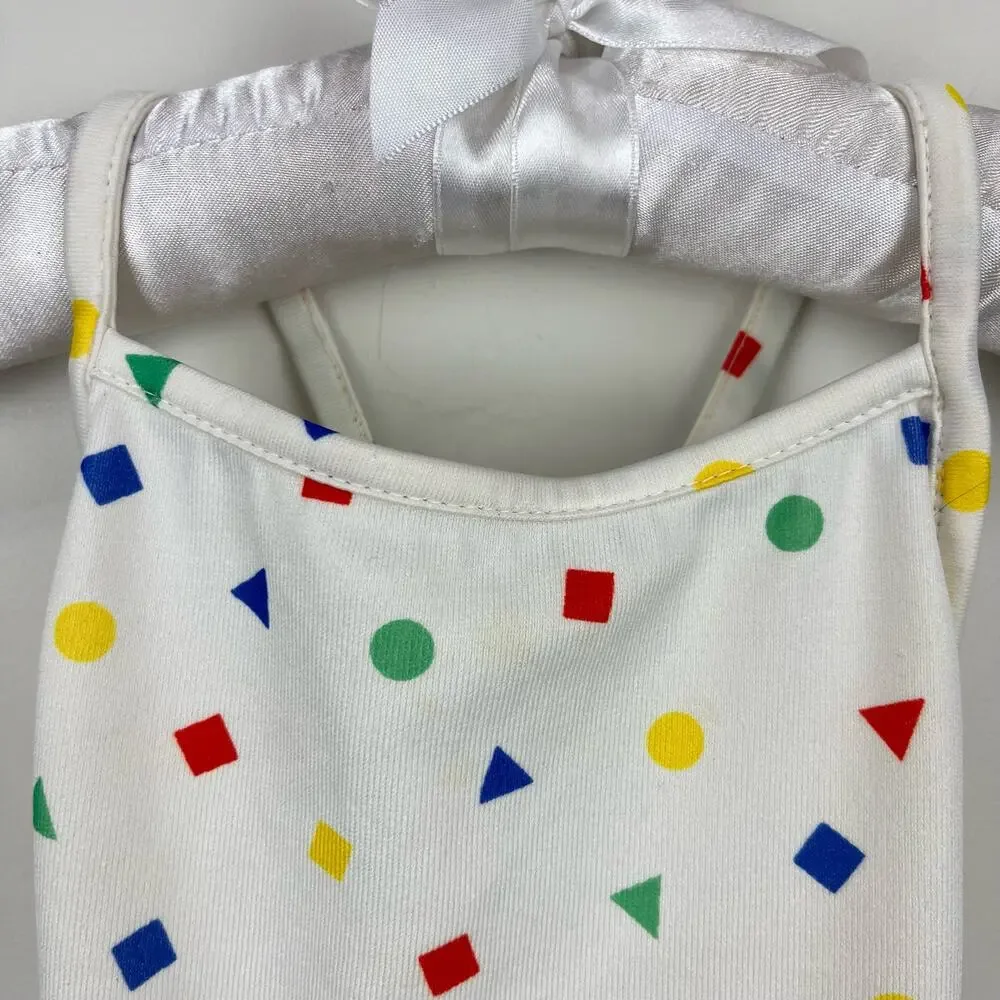 Vintage Colorforms Kids Ruffle Polka Dot Bathing Suit 24 Months USA